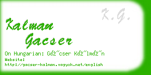 kalman gacser business card